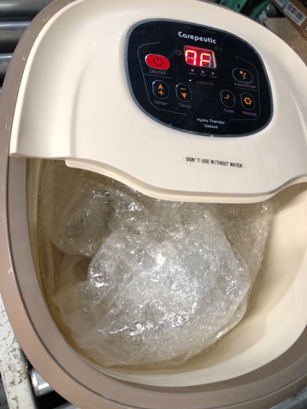 Photo 1 of **PARTS ONLY/NON-REFUNDABLE**
Carepeutic Motorized Hydro Therapy for Foot and Leg Spa Bath Massager, 17 Pound, Milk-White