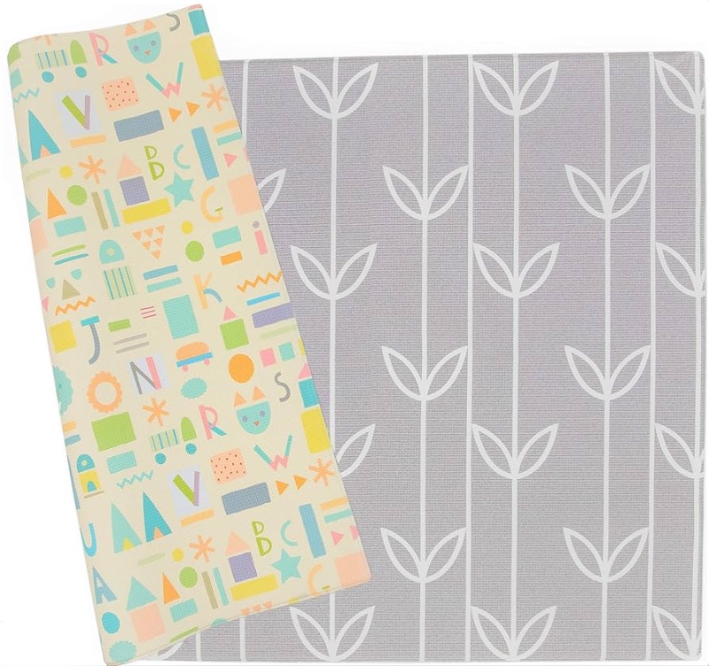 Photo 1 of *SIMILAR TO STOCK* Baby Care Play Mat (Large, Sea Petals - Grey) 82'' x 55'' Original One-Piece Reversible