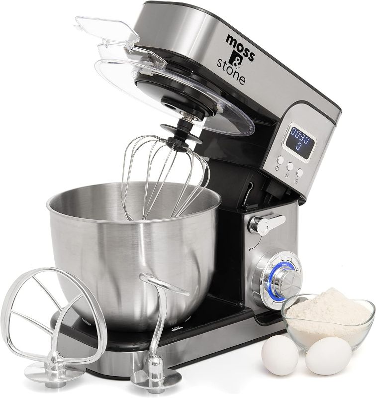 Photo 1 of **READ NOTES,MINOR DAMAGE**
Moss & Stone Stand Mixer With LCD Display, 6 Speed Electric Mixer 