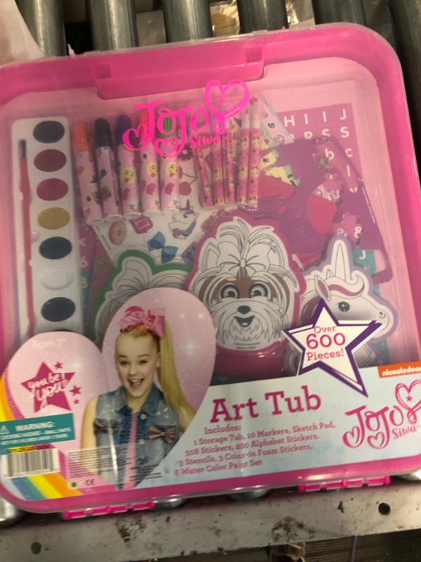 Photo 3 of JoJo Siwa Coloring and Activity Art Tub, Includes Markers and Paint