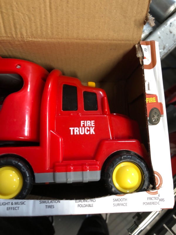 Photo 3 of Bennol Toddler Trucks Toys for Boys Age 1-3 3-5, 5 in 1 Fire Car Truck for Toddlers Boys Girls 1 2 3 4 5 6 Years Old, Toddler Boy Toys Christmas Birthday Gift Car Sets with Light Sound FIRE TRUCKS