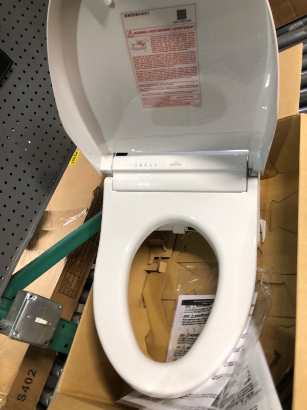 Photo 5 of (READ FULL POST) TOTO SW3084#01 WASHLET C5 Electronic Bidet Toilet Seat with PREMIST and EWATER+ Wand Cleaning, Elongated, Cotton White C5 Elongated Cotton White Toilet Seat