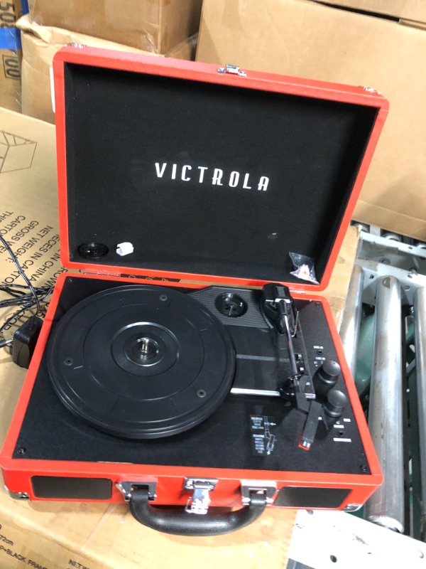 Photo 2 of Victrola Vintage 3-Speed Bluetooth Portable Suitcase Record Player & Vintage 