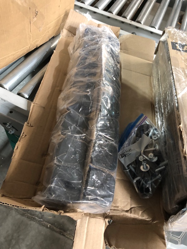 Photo 1 of Minimalist Convertible Modular Sectional Sofa with Movable Ottoman Set - 111.4" L-Shape Chenille Upholstery