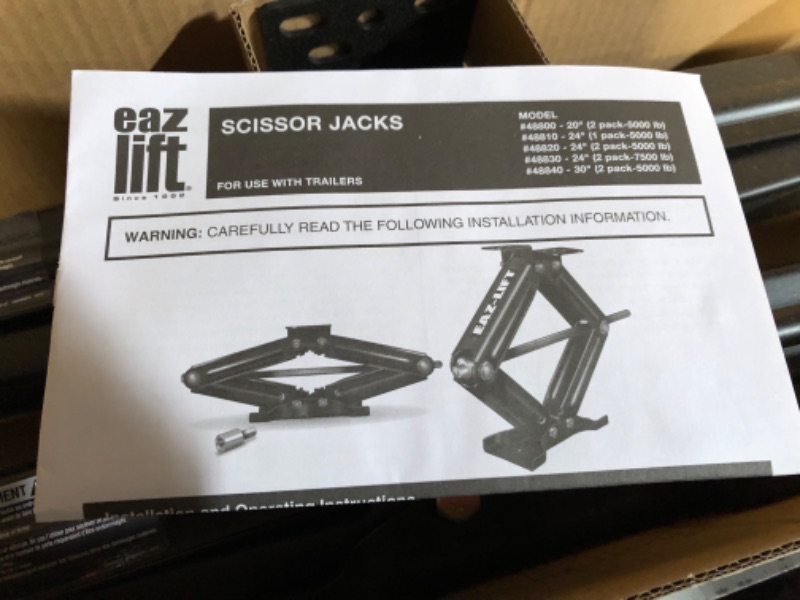 Photo 4 of Eaz-Lift 30" RV Stabilizing Scissor Jack, Fits Pop-Up Campers and Travel Trailers - Pack of 2