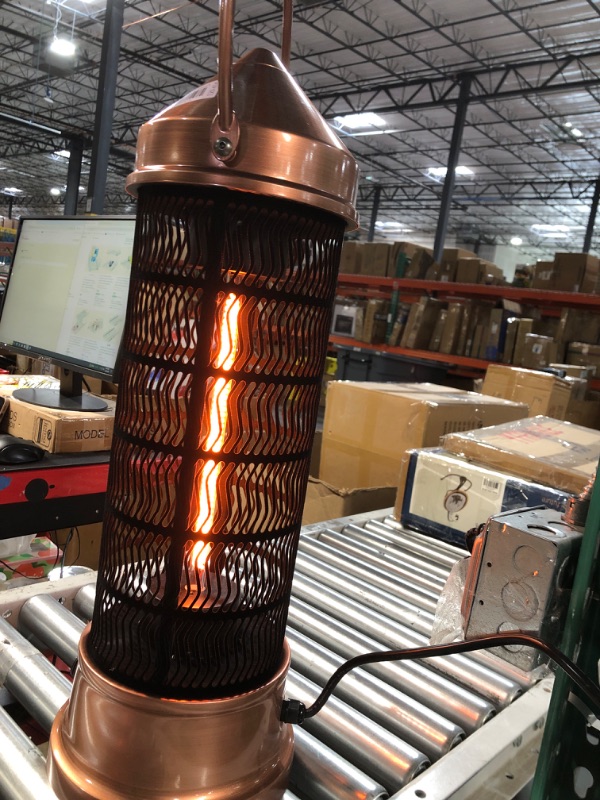 Photo 3 of ***USED - SCRATCHED AND SCRAPED - POWERS ON - SEE PICTURES***
Star Patio Electric Patio Heater, Outdoor Heater, 1500W Infrared Heater with Brush Copper Finished, Portable Outdoor Heater, Touch Switch, Tip-Over Protection, IP55 Waterproof, STP1314-KHD-RM-L