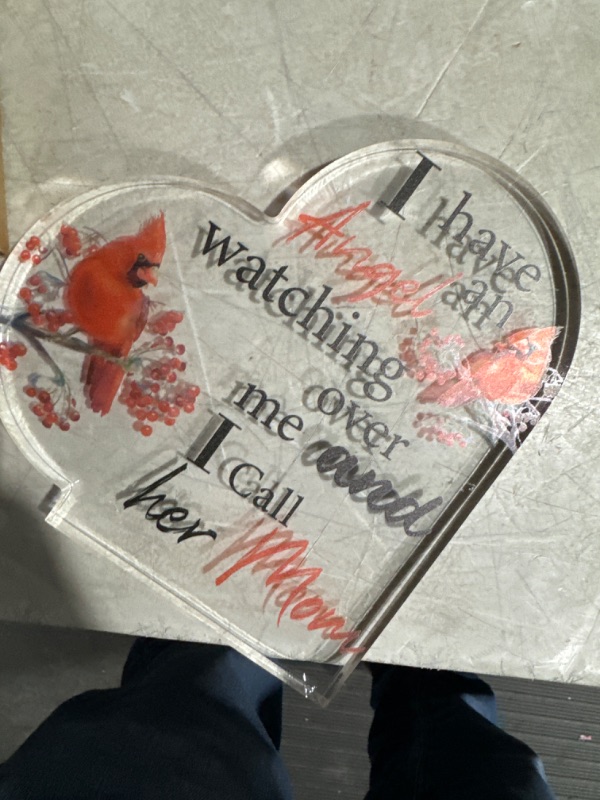 Photo 1 of **READ NOTES**Soaoo Clear Engraved Acrylic Heart LED Night Lamp Gift mom