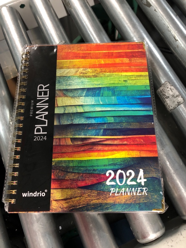 Photo 3 of Planner 2024 Daily Weekly Monthly Teacher Planner, Academic Hardcover Planner DEC 2023 - DEC 2024, 13-Month School Organizer, 5.5"x8.5", Spiral Notebook with Stickers, Inner Pocket, Coated Tabs Color Flower B MEDIUM: 5.5" x 8"