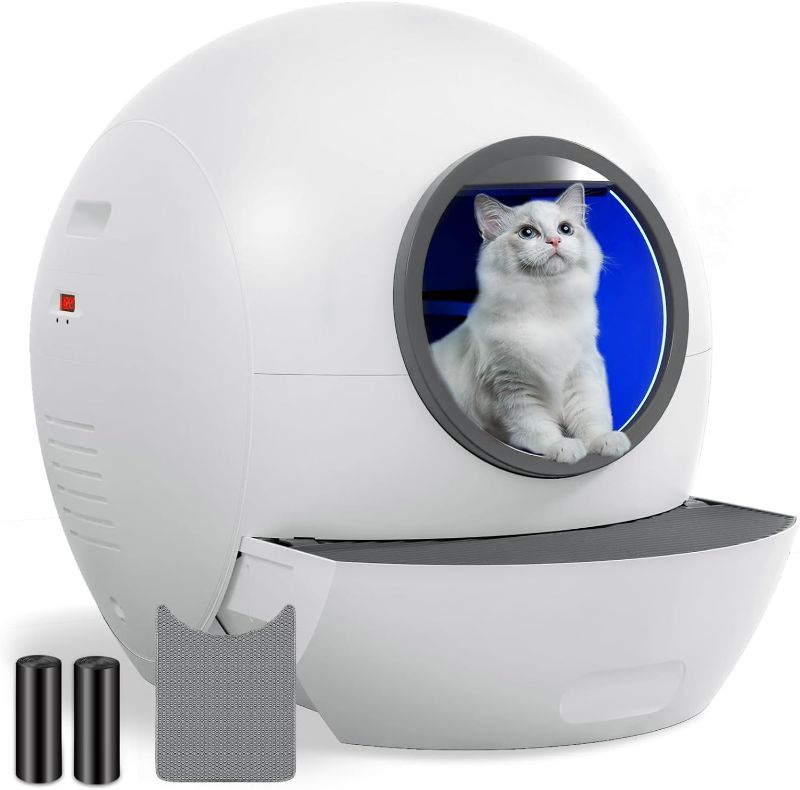 Photo 1 of ****STOCK IMAGE FOR SAMPLE****
PETKIT Extra Large Self-Cleaning Cat Litter Box, KungFuPet Automatic Cat Litter Box for Multi Cats, 60L Smart Litter Box with Mat Safety Protection/Odor Removal 