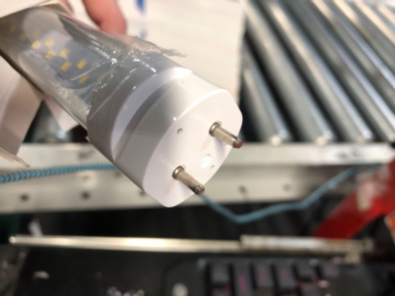 Photo 1 of JESLED 2FT T8 LED Type B Tube Light, 12W(30W Equivalent), 1680LM, 6000K Super Bright, 24 Inch F20T12 Fluorescent Bulb Replacement, Dual Ended Power, Remove Ballast, 24” Lighting Tube Fixture 1 pack