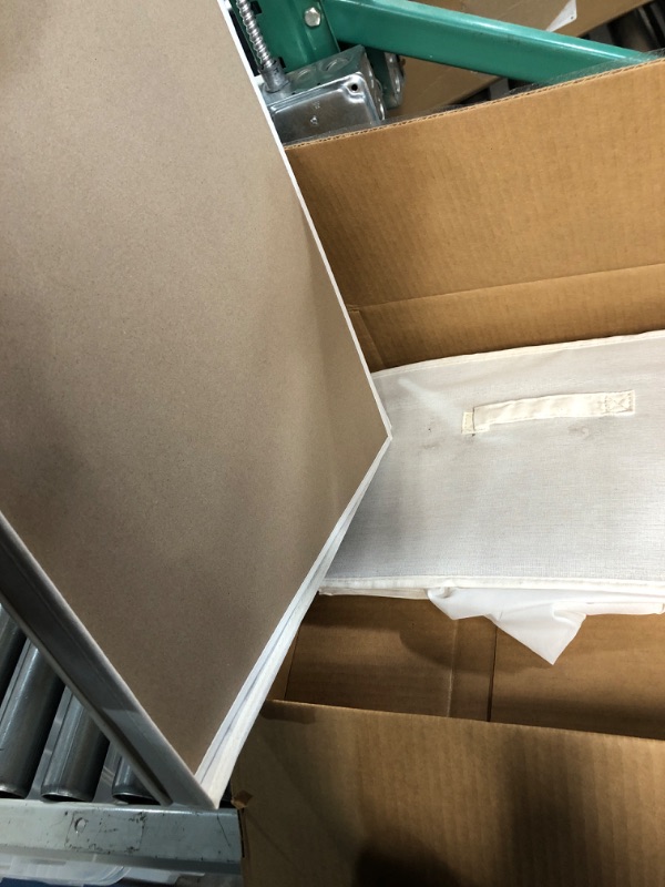 Photo 1 of Household Essentials 115 Storage Box with Lid and Handle | Natural Beige Canvas | Jumbo Jumbo - 16"W x 19"D Jumbo