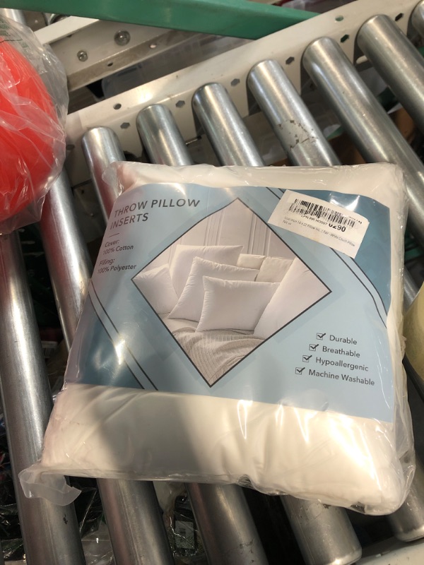 Photo 1 of Oubonun 14 x 22 Pillow Inserts (Set of 2) - Lumbar Pillow with 100% Cotton Cover - Rectangle Square Interior Sofa Pillow Inserts - Decorative Pillow Insert Pair - White Couch Pillow 14 Inch x 22 Inch