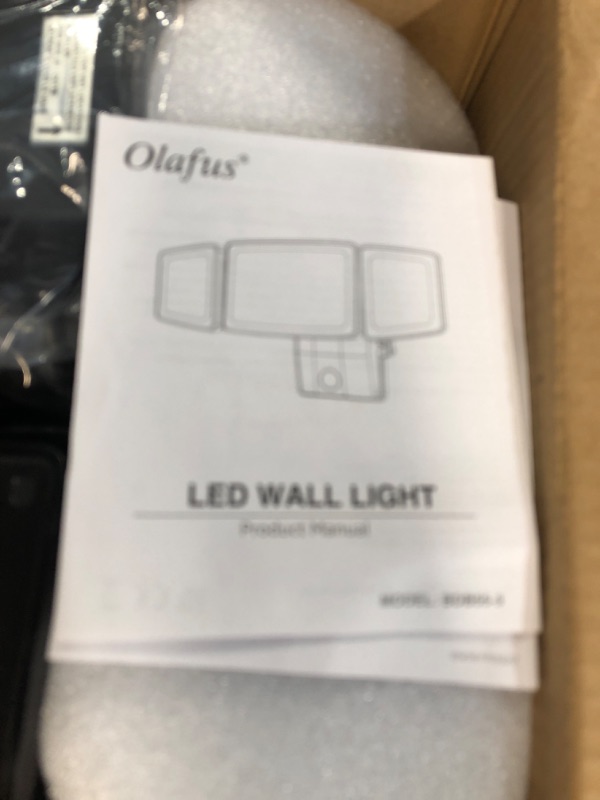 Photo 2 of **PARTS ONLY SEE NOTES**
Olafus 55W Flood Lights Outdoor Plug in 2 Pack, Switch Controlled 5500LM LED, Black