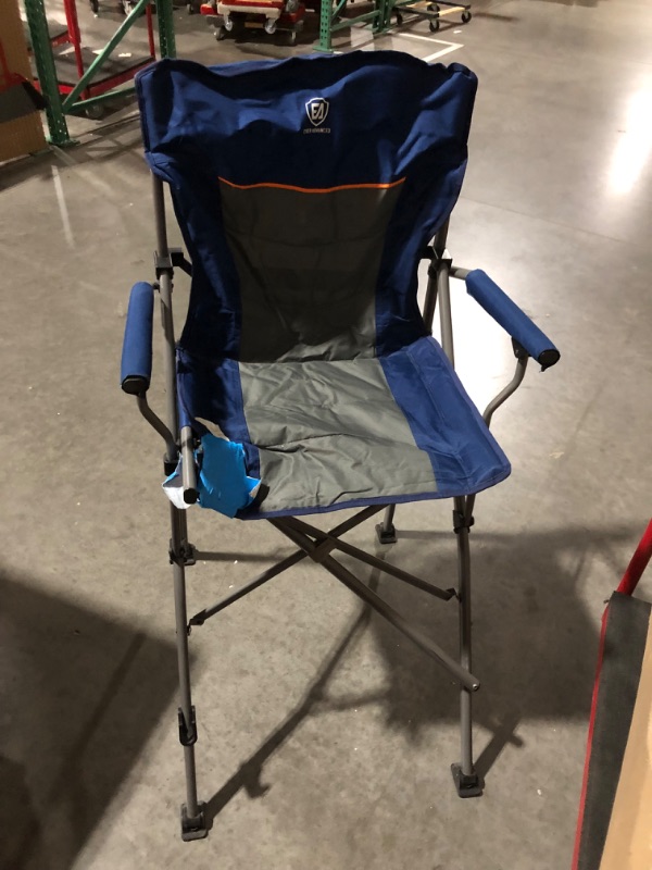 Photo 3 of ***MAJOR DAMAGE - RIPPED - SEE PICTURES - FOR PARTS ONLY - NONREFUNDABLE***
EVER ADVANCED Tall Directors Chair 31", Portable Folding Chair, Bar Height Camping Chair with Carry Bag