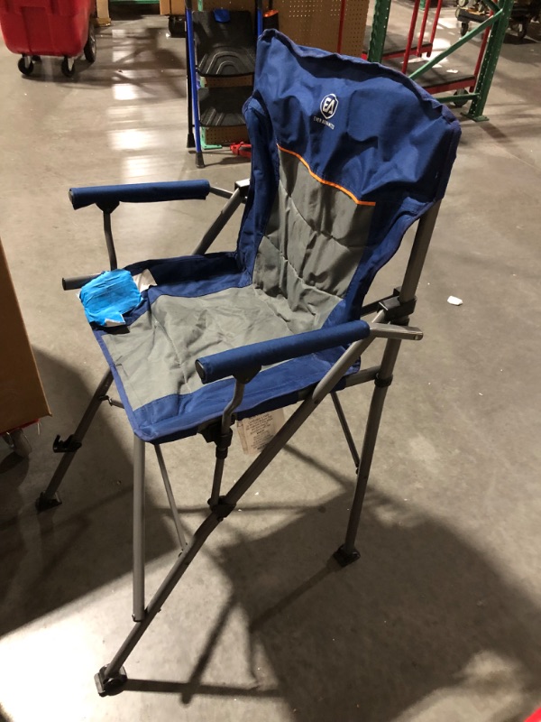 Photo 2 of ***MAJOR DAMAGE - RIPPED - SEE PICTURES - FOR PARTS ONLY - NONREFUNDABLE***
EVER ADVANCED Tall Directors Chair 31", Portable Folding Chair, Bar Height Camping Chair with Carry Bag