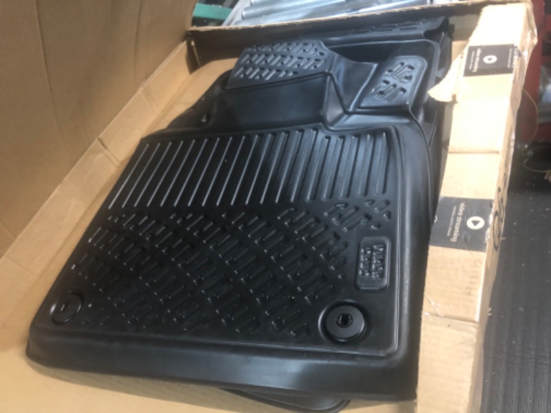 Photo 3 of Croc Liner Floor Mats Front and Rear All Weather Custom Fit Floor Liner Compatible with Hyundai Santa Fe (2021-2023 Non-Hybrid)