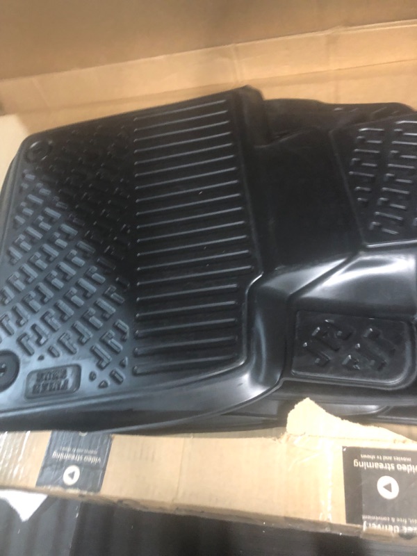 Photo 2 of Croc Liner Floor Mats Front and Rear All Weather Custom Fit Floor Liner Compatible with Hyundai Santa Fe (2021-2023 Non-Hybrid)