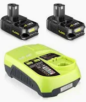 Photo 1 of generic1 Ryobi ONE+ 18V Lithium-Ion 4.0 Ah Battery (2-Pack) and Charger Kit, 1 (PSK006) 3