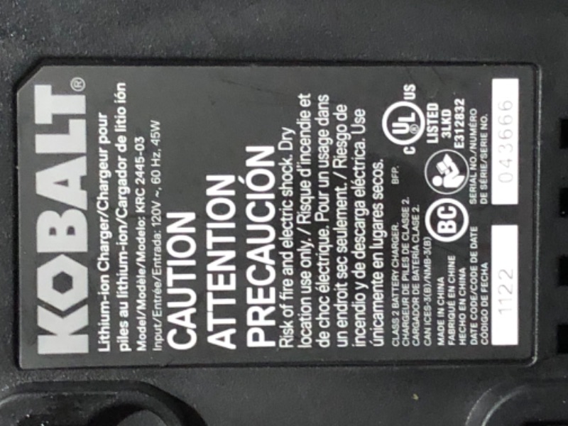 Photo 6 of ***MISSING PARTS - UNABLE TO TEST - SEE COMMENTS***
Kobalt KCS 1224A-03 24-Volt 12-in Brushless Cordless Electric Chainsaw 4 Ah (Battery & Charger Included)