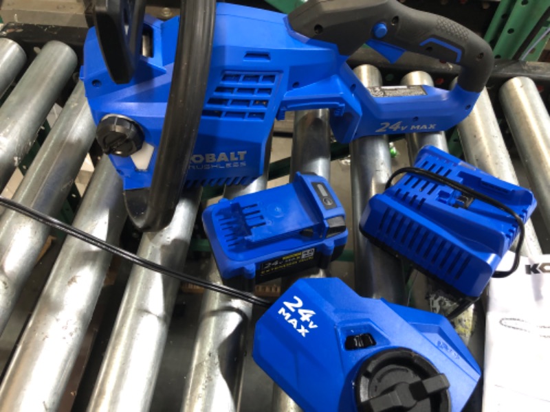 Photo 3 of ***MISSING PARTS - UNABLE TO TEST - SEE COMMENTS***
Kobalt KCS 1224A-03 24-Volt 12-in Brushless Cordless Electric Chainsaw 4 Ah (Battery & Charger Included)