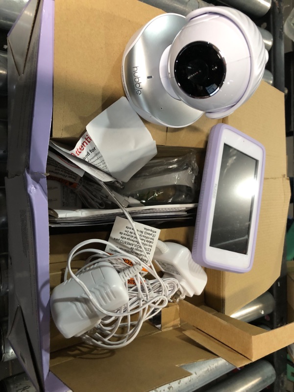 Photo 5 of **NONREFUNDABLE**FOR PARTS OR REPAIR**SEE NOTES**
Hubble View Pro Twin 5" Video Baby Monitor with Camera and Audio, NightVision Baby Monitor with 2 Cameras Split Screen & Pan Tilt Zoom; 2Way Talk, Lullabies & Room Temp Sensor, Baby Monitor no WiFi