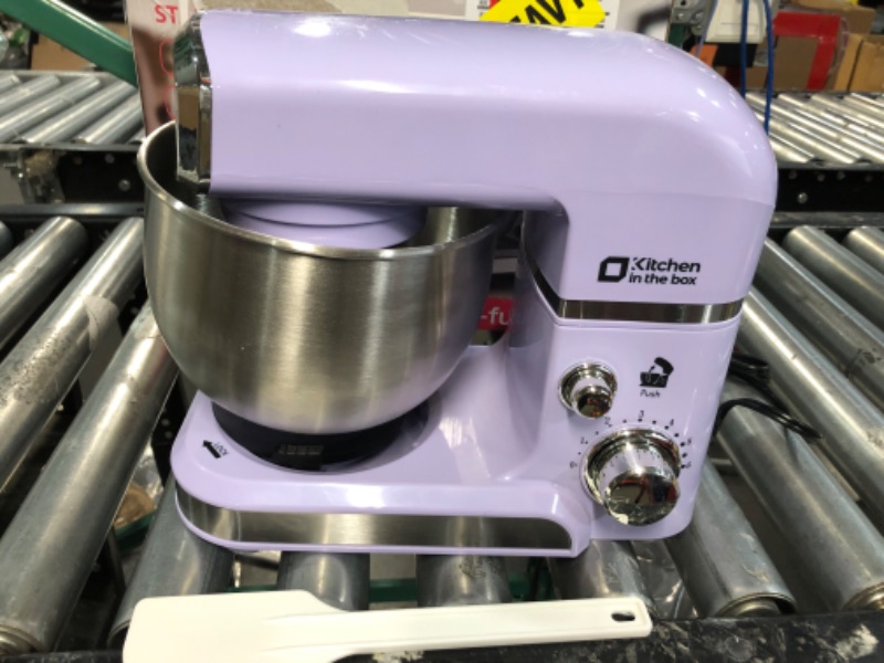 Photo 5 of (READ FULL POST) Stand Mixer, Kitchen in the box 3.2Qt Small Electric Food Mixer,6 Speeds Portable Lightweight Kitchen Mixer for Daily Use with Egg Whisk,Dough Hook,Flat Beater/ Lavender color