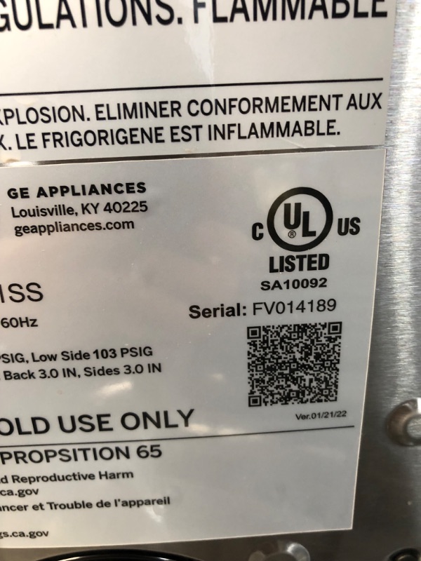 Photo 4 of ***READ NOTES***
GE Profile Opal 1.0 Nugget Ice Maker| Countertop Pebble Ice Maker | Portable Ice Machine Makes up to 34 lbs. of Ice Per Day | Stainless Steel Finish Stainless Steel Opal 1.0