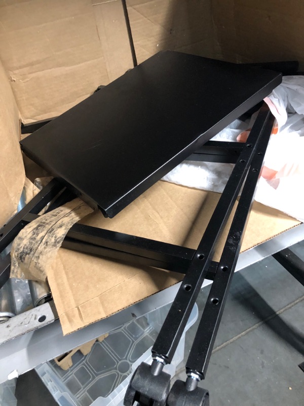 Photo 1 of ***READ NOTES***
ETELI 3 Tier Side Table with Wheels Black Rolling End Side Table Small with Storage Shelves Industrial Night Stand for Small Space Living Room Bedroom Kitchen Office