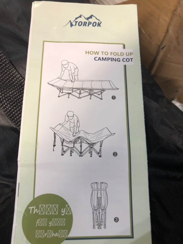 Photo 2 of ***USED READ NOTES***ATORPOK Camping Cot for Adults Comfortable, Tent Folding Cot for Sleeping, Lightweight Folding Bed with Carry Bag for Kids Supports 450 lbs, Office Nap and Beach Vocation