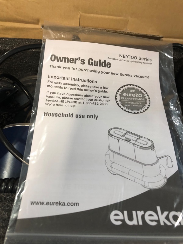 Photo 3 of ***READ NOTES***
EUREKA Portable Carpet and Upholstery Cleaner, Carpet, Area Rugs, Upholstery, Coaches and Car, 50.7oz Large Water Tank, NEY100 with Cleaning Formula, Blue