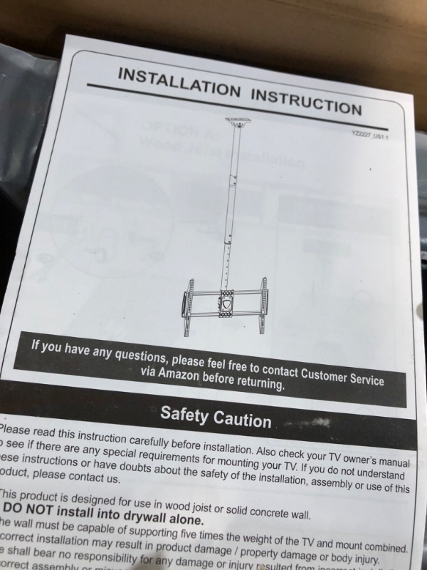 Photo 1 of MOUNTUP Ceiling TV Mount, Hanging TV Ceiling Mount for TVs 26''-70'', Full Motion TV Bracket with Max 60 Inches Height Adjustment, Max VESA 600x400mm Hold Up to 110 Lbs LED LCD Flat Curved TVs MU0040