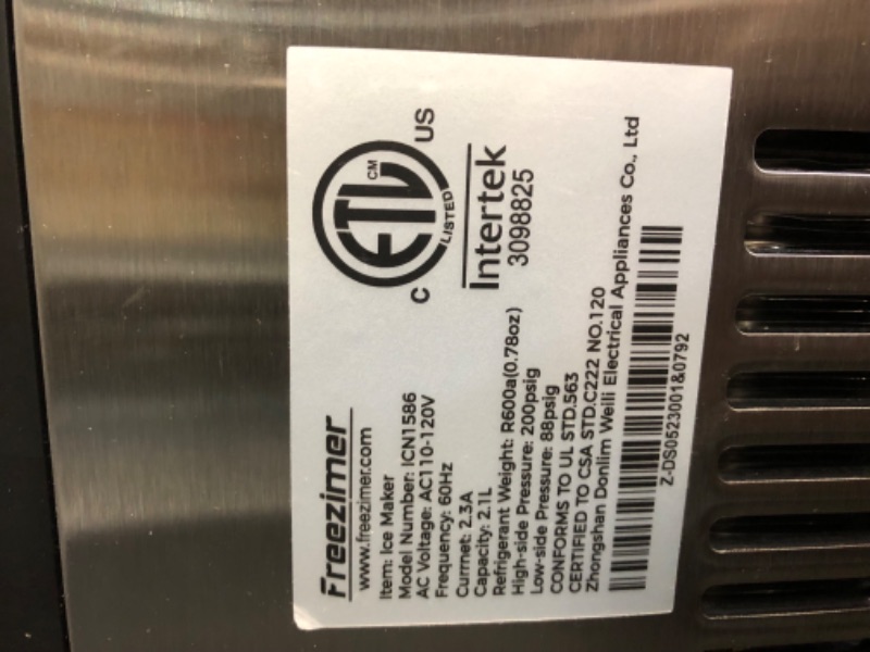 Photo 3 of ***READ NOTES***
Freezimer Dreamice X3 | Nugget Ice Maker Machine Countertop 40lbs/24h with Chewable Sonic Ice Self-Cleaning Function Kid-Friendly Design Dreamice X3 Royal Silver 1