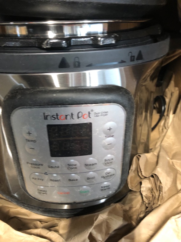 Photo 7 of ***READ NOTES***
Instant Pot Duo Crisp 11-in-1 Air Fryer and Electric Pressure Cooker Combo with Multicooker Lids that Air Fries, Steams, Slow Cooks, Sautés,  8 Quart 8QT Crisp (Stainless Steel)