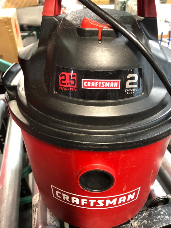 Photo 2 of ***READ NOTES***
CRAFTSMAN CMXEVBE17250 2.5 Gallon 1.75 Peak HP Wet/Dry Vac, Portable Shop Vacuum with Attachments