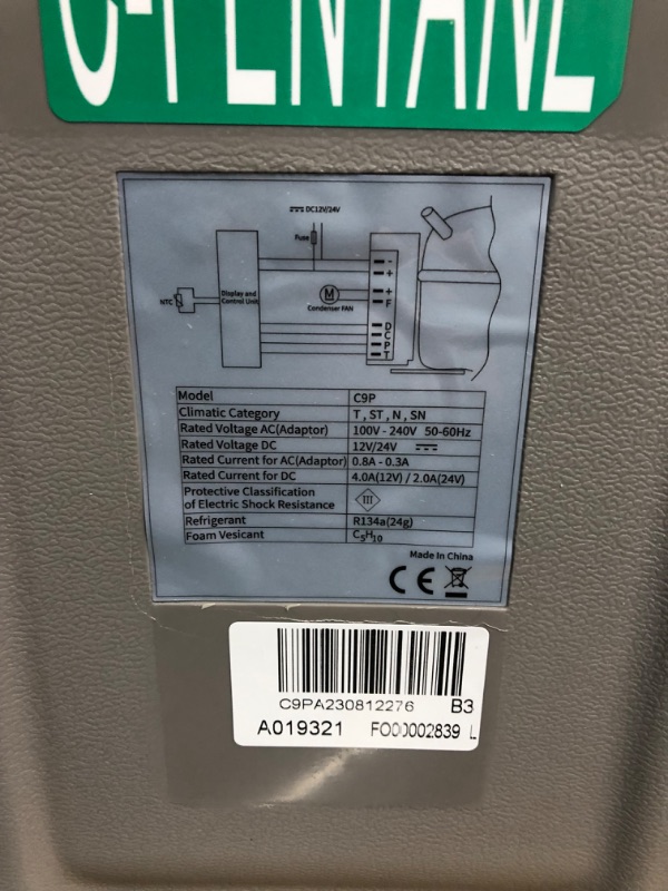 Photo 1 of Alpicool C9PT Mini Portable Freezer,12 Volt Car Refrigerator 10 Quart Fast Cooling 12V Car Fridge (-4¨H~68¨H) with 12/24V DC and 100-240V AC 