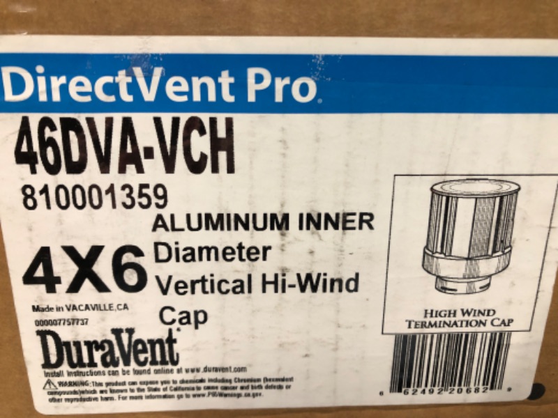 Photo 2 of Simpson Dura-Vent 46DVA-VCH Duravent Vertical Termination Cap, Aluminum