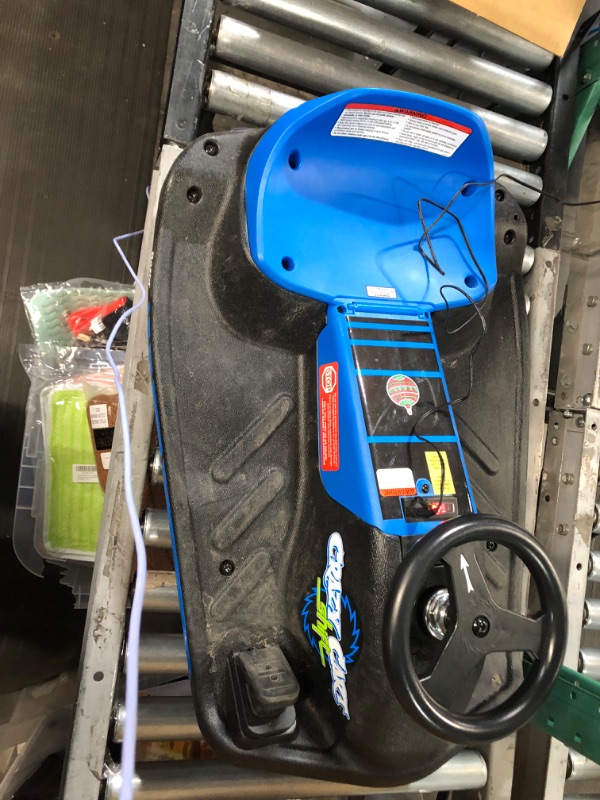 Photo 2 of **USED / DIRTY / MISSING PIECE**
Razor Crazy Cart Shift for Kids Ages 6+ (Low Speed) 8+ (High Speed) - 12V Electric Drifting Go Kart for Kids - High/Low Speed Switch and Simplified Drifting System, for Riders up to 120 lbs