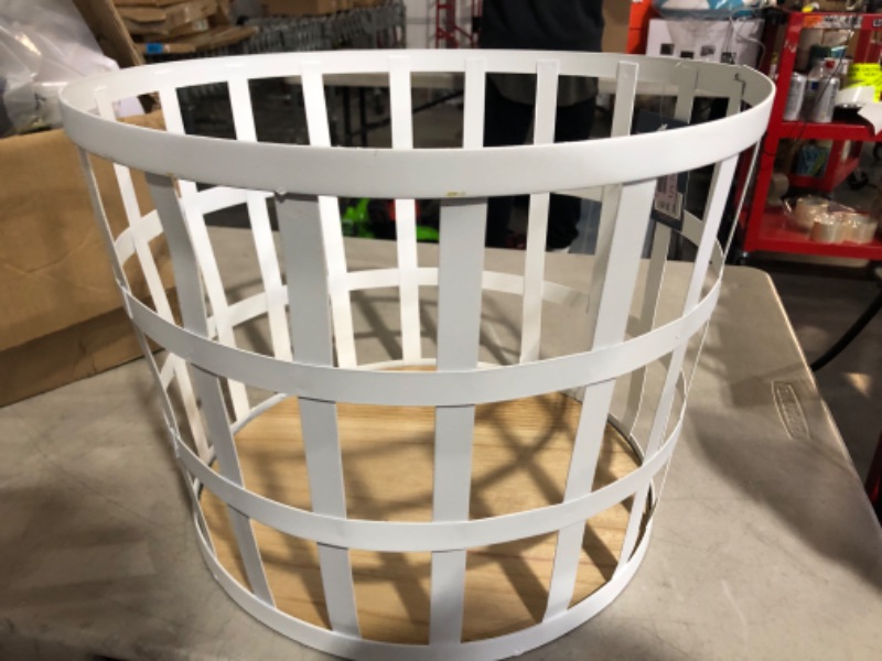 Photo 2 of Origin 21 16.5-in W x 12.5-in H x 16.5-in D White Iron Basket
