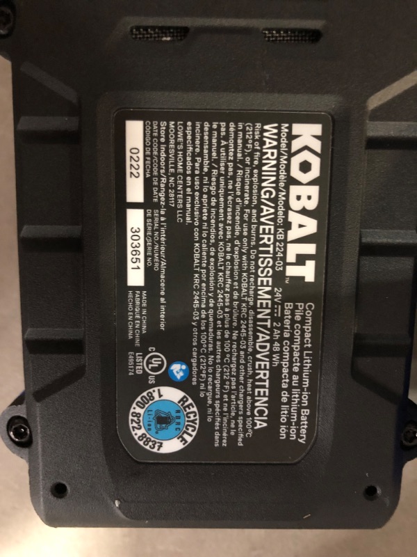 Photo 11 of Kobalt 0.53-Gallon Plastic 24-Volt Battery Powered Handheld Sprayer