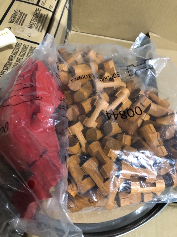 Photo 1 of **DENTED, SEE PHOTOS**
**PARTS ONLY/SALE FINAL**
**NON-REFUNDABLE** // **SALE FINAL** LINCOLN LOGS - Collector S Edition Village - 327 All Wood Pieces - Collectible Tin