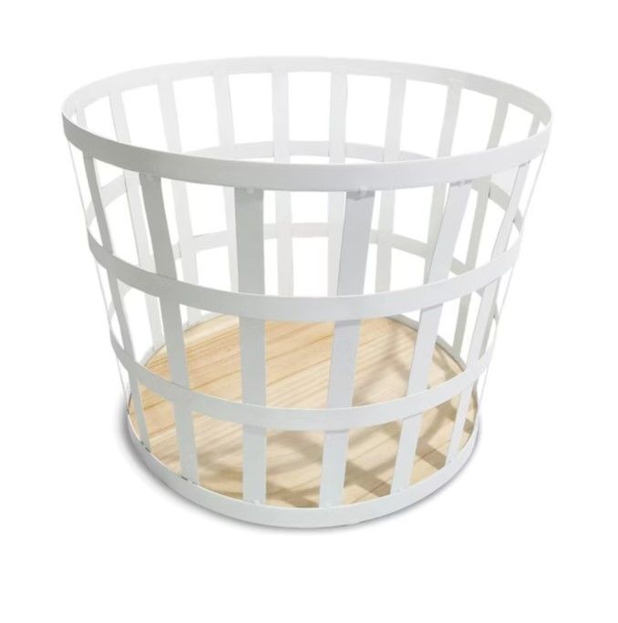 Photo 1 of PACK OF FOUR Origin 21 16.5-in W x 12.5-in H x 16.5-in D White Iron Basket 