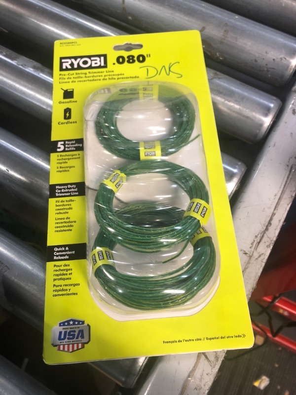 Photo 2 of ** SEE NOTES**
RYOBI 0.080 in. x 16 ft. Pre-Cut Spiral Line 3PACK 