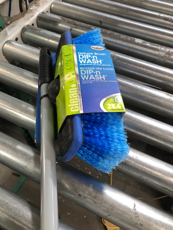 Photo 1 of Carrand 93062 Deluxe Car Wash 10" Dip Brush with 65" Extension Pole, Blue and Black