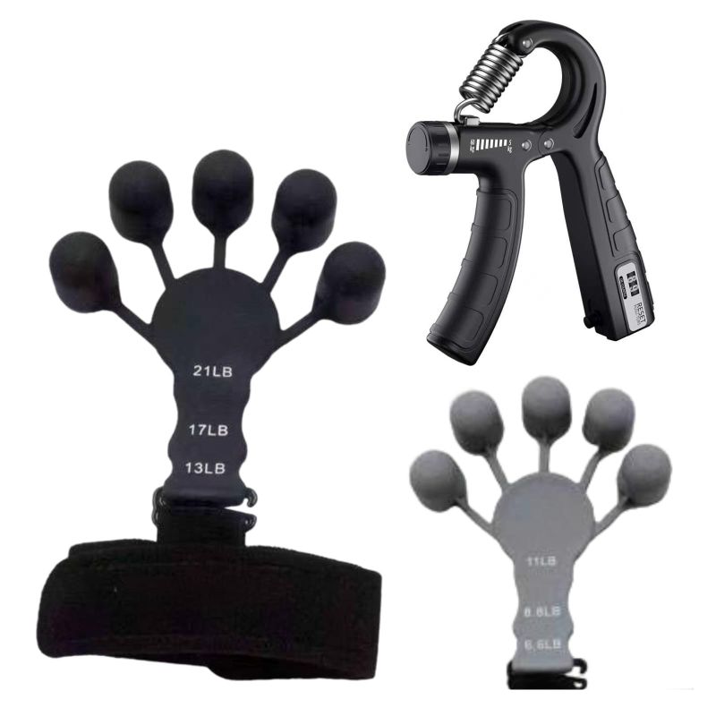 Photo 1 of ***NON-REFUNDABLE BUNDLE ***
 3 3 PC Hand Grip Strengthener - Adjustable Hand Exerciser and Finger Stretcher