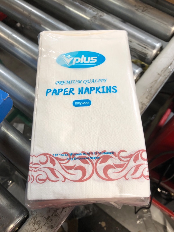 Photo 3 of [400 Pack]Vplus Paper Napkins Guest Towels Disposable Premium Quality 3-ply Dinner Napkins Disposable