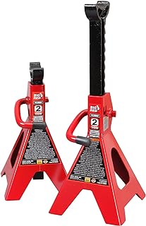 Photo 1 of BIG RED T42202 Torin Steel Jack Stands: 2 Ton (4,000 lb) Capacity, Red, 1 Pair 2 Ton Stands