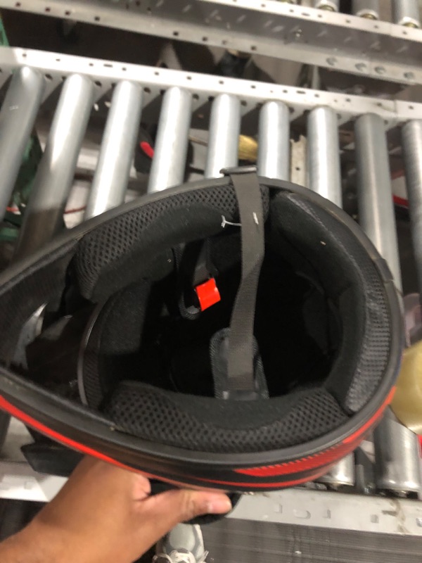 Photo 1 of Yesmotor ATV Off-Road Dirt Bike Motorcycle Helmet for Kids, Youth, Adults - Helmet with Visor and Breathable Vents for Dirt Biking and Motocross Red Medium