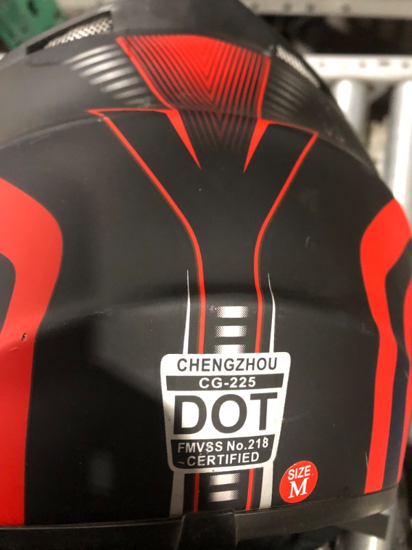 Photo 1 of Yesmotor ATV Off-Road Dirt Bike Motorcycle Helmet for Kids, Youth, Adults - Helmet with Visor and Breathable Vents for Dirt Biking and Motocross Red Medium