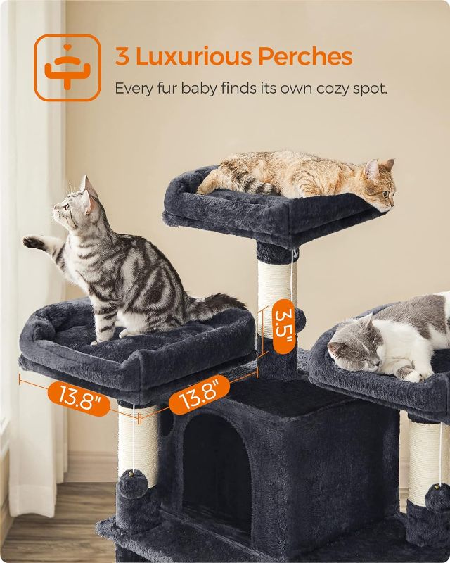 Photo 5 of (READ FULL POST) FEANDREA 67-Inch Multi-Level Cat Tree for Large Cats, with Cozy Perches, S