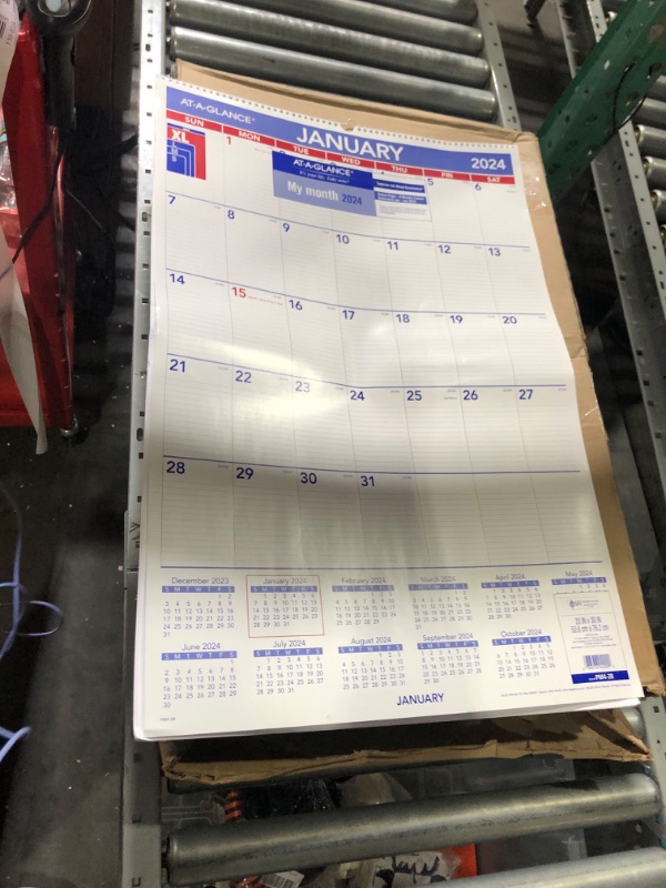 Photo 5 of AT-A-GLANCE 2024 Wall Calendar, 20" x 30", Extra Large, Spiral Bound, Monthly (PM42824) Extra Large 2024 New Edition